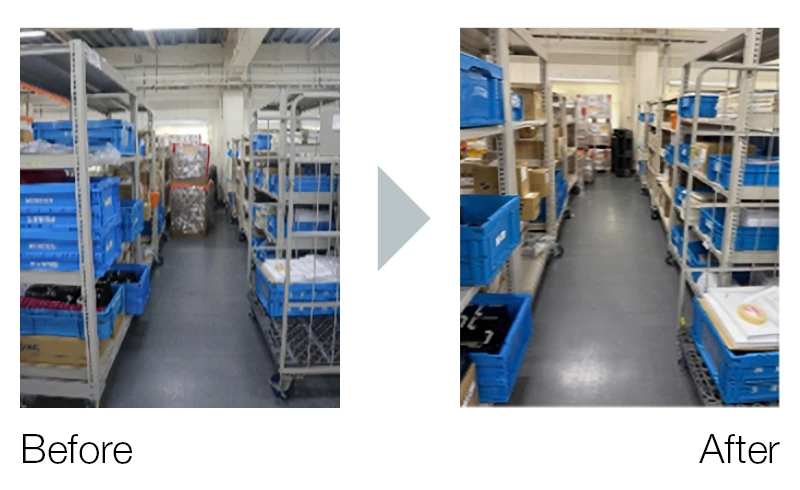 Securing of routes inside the warehouse