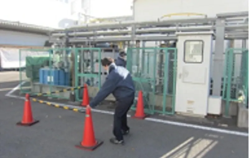 Barricade setup work