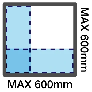 Equipment external dimensions depend on stage size