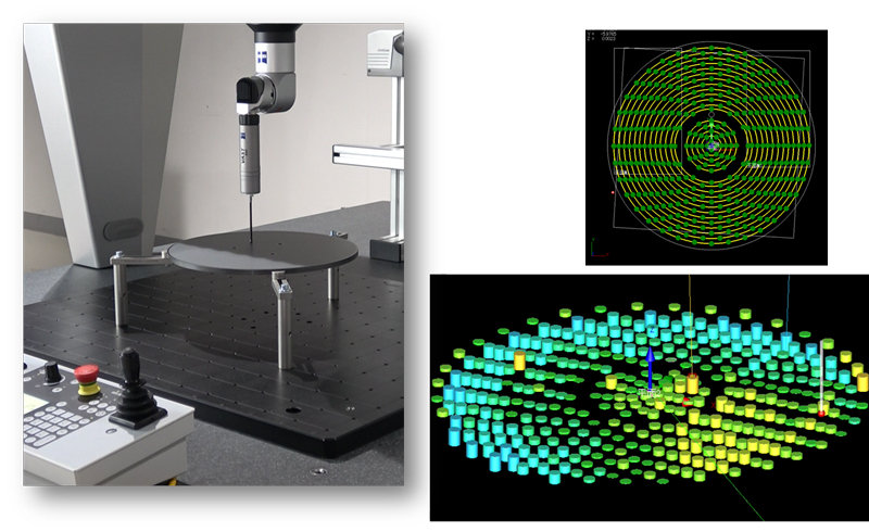 External dimensions, flatness, and parallelism of electrostatic chucks (ESC)