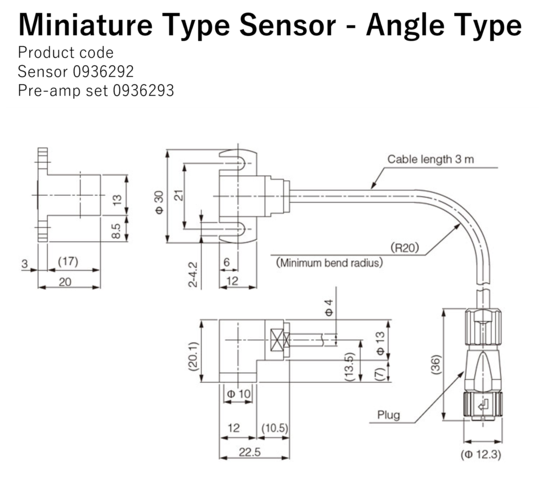 Miniature Type Sensor - Angle Type