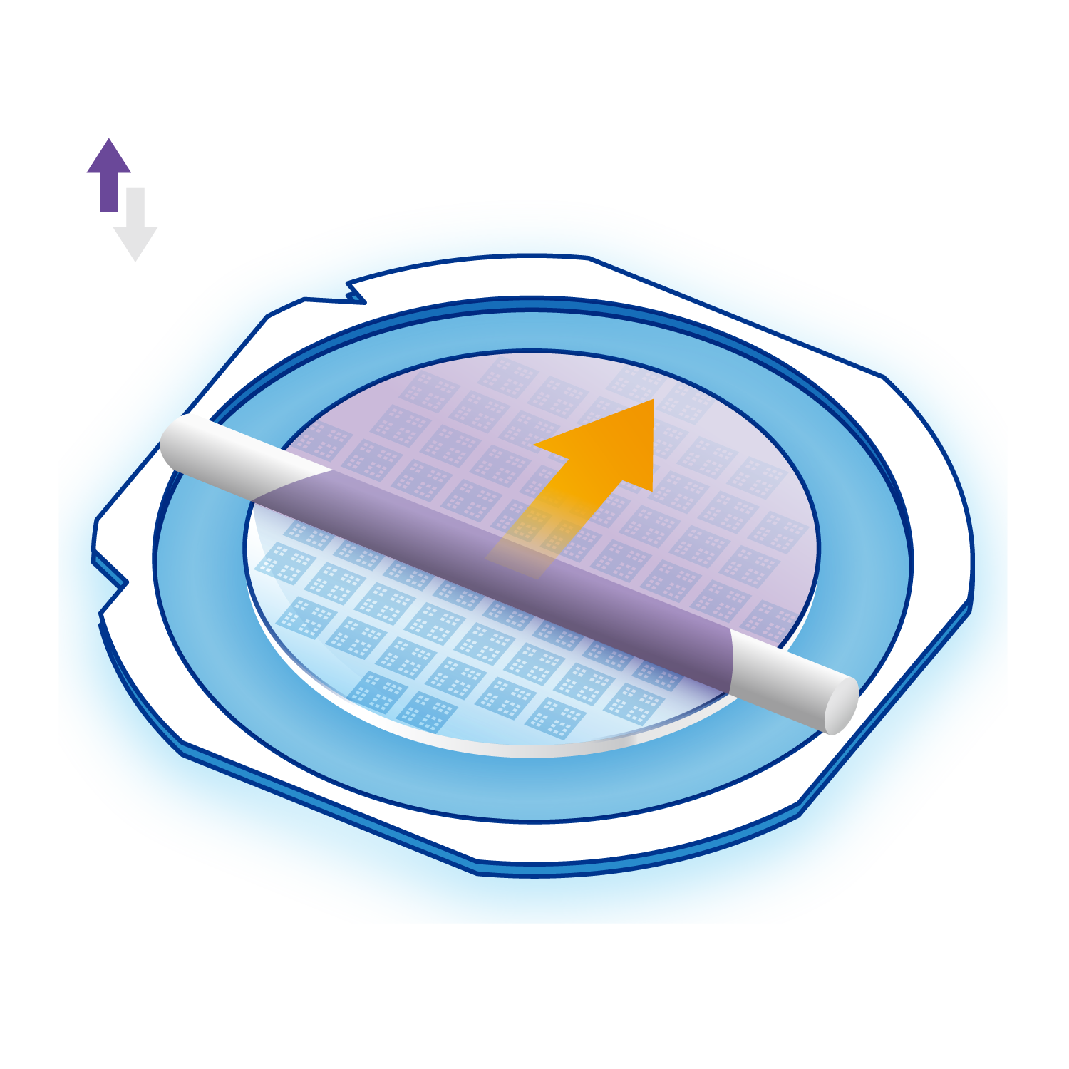 Diagram of the surface protection tape removal process.