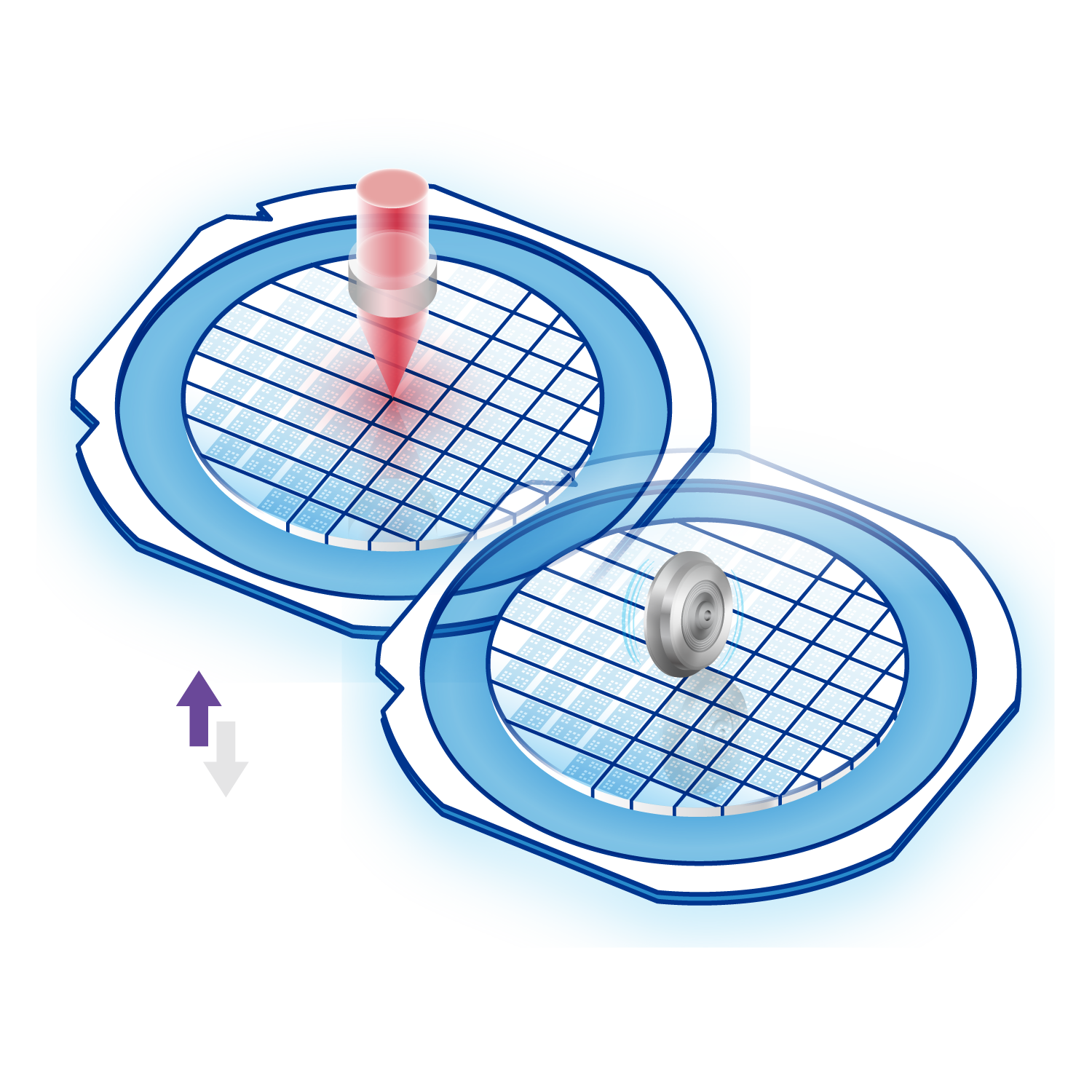Diagram of the dicing process