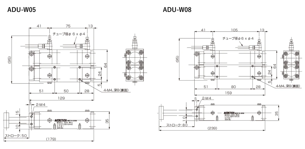 外観図 ADU-W05 / ADU-W08