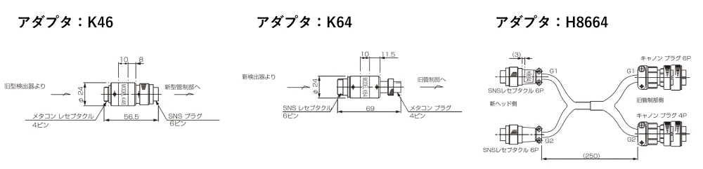 アダプタ:K46 / K64 / H8664