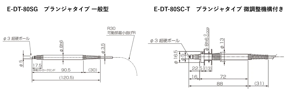外観図 E-DT-80SG / E-DT-80SC-T