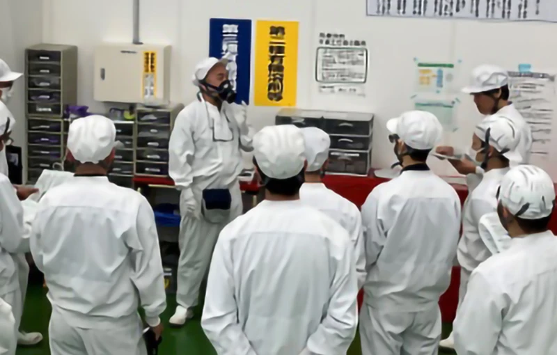 防毒マスク着用訓練