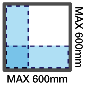 Equipment external dimensions depend on stage size