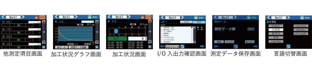 充実した画面構成