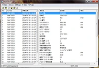 ウェーハIDと設定データ一覧